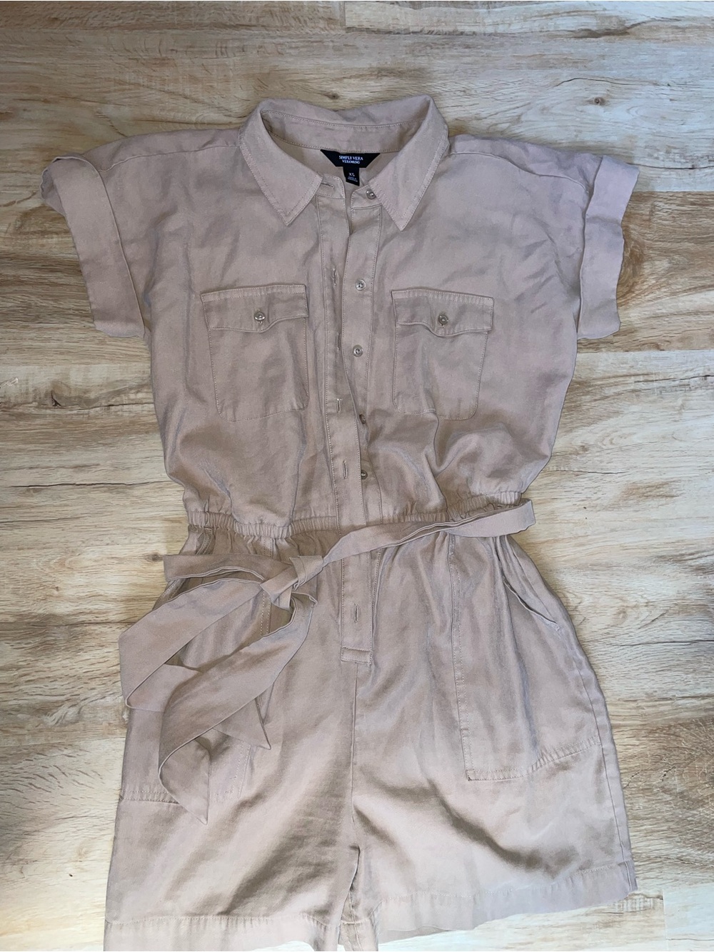 Women's Beige Romper—Vera Wang XS